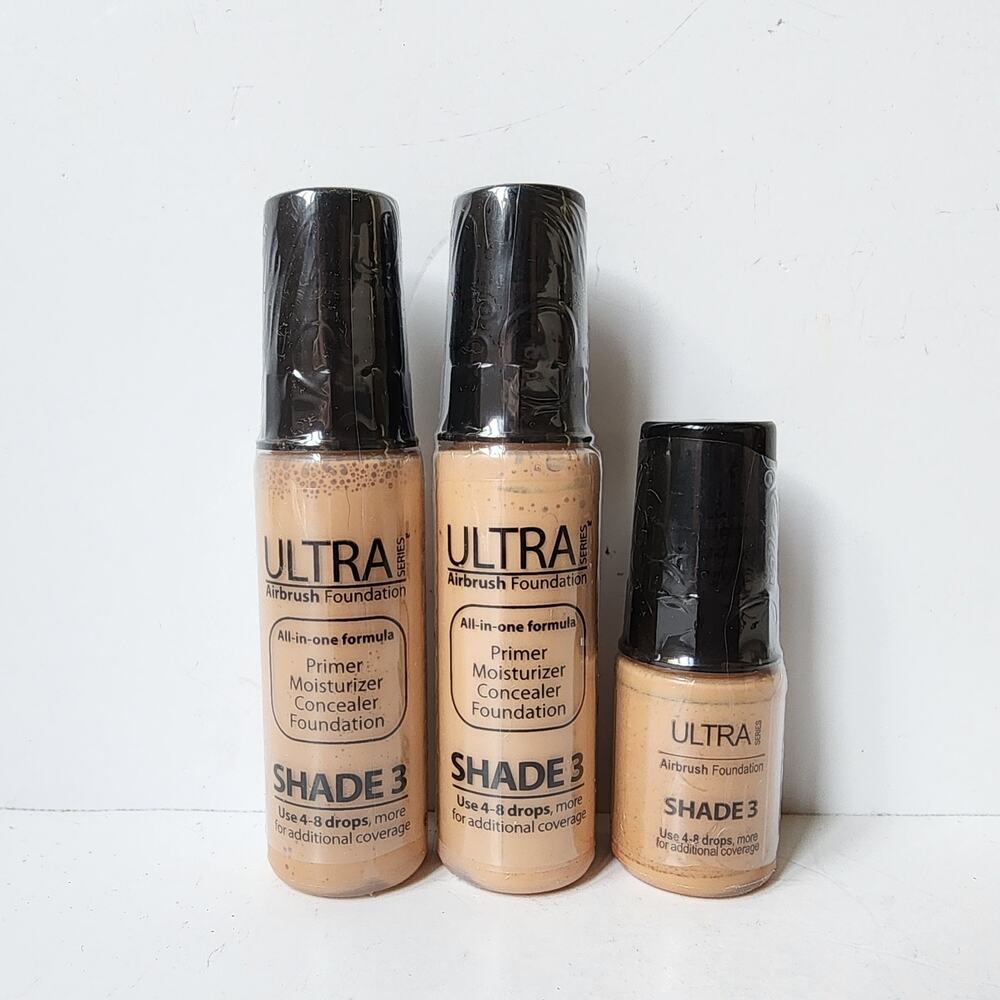 Luminess Ultra Airbrush Foundation All In One Shade 3 Lot Of 3 Bottles New